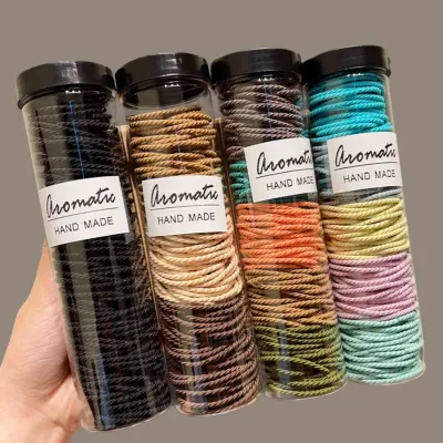 Elastic Hair Ponytail Rubber Bands With Box (100 Pcs)